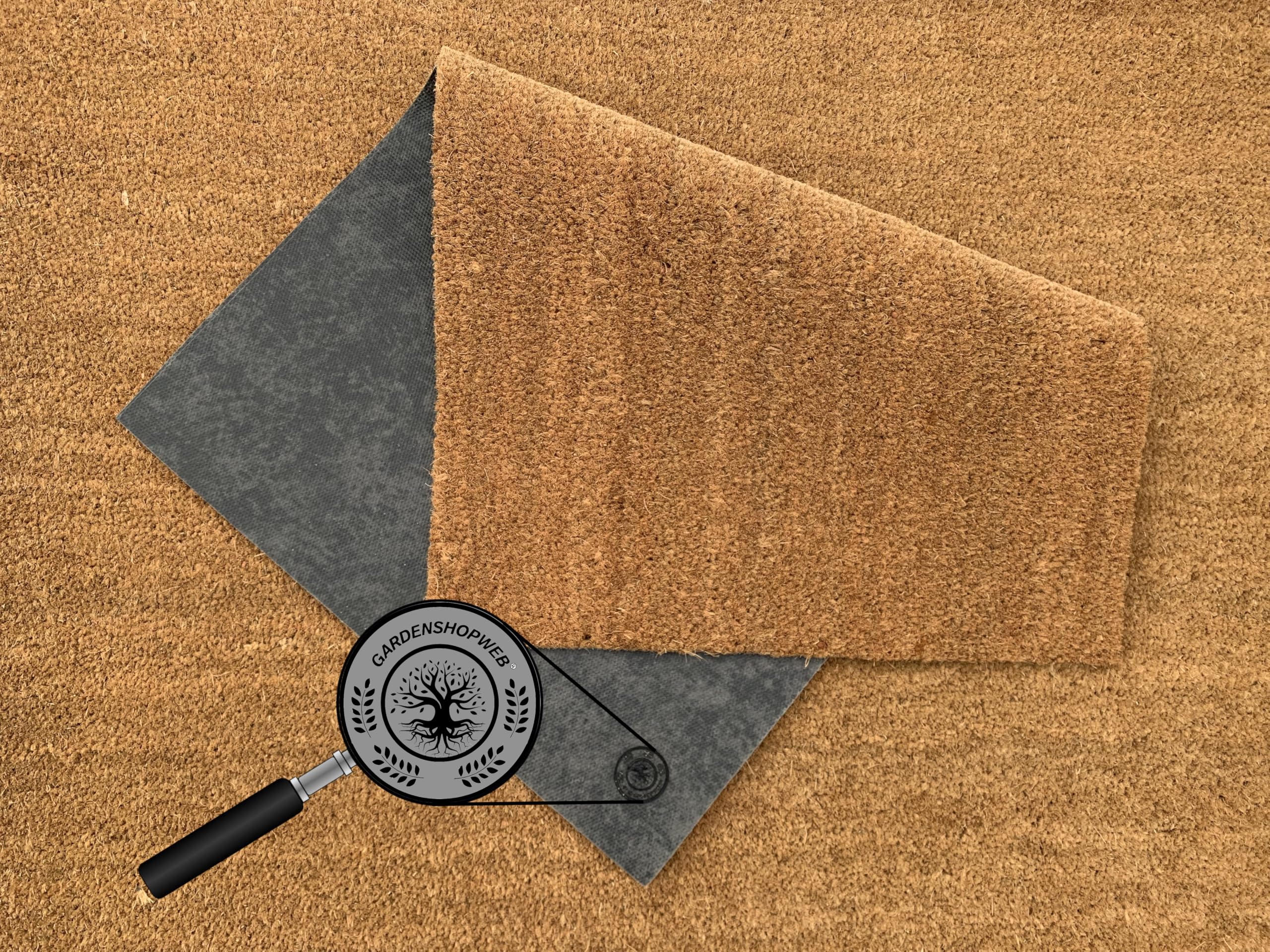 Generic - Paillasson en fibres de coco antidérapant sur mesure - Tapis antibactérien pour portes - Intérieur et extérieur couvert - Fibres naturelles durables - 100% coco (80 x 130 cm)