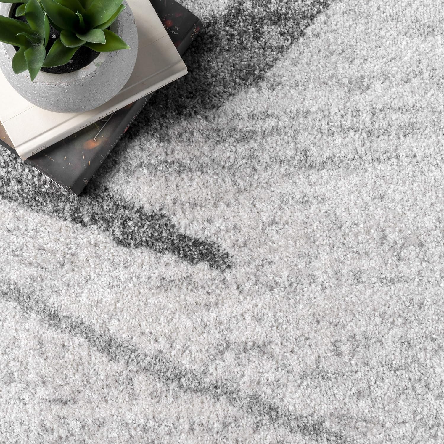Nuloom Thigpen Grey/Off-White, 12' x 18', Soft and Cozy, High Traffic, Stain Resistant, Easy Clean, Non-Shed, Durable Area Rug for Bedroom, Living Room, Dining Space, Den, Foyer, Entryway