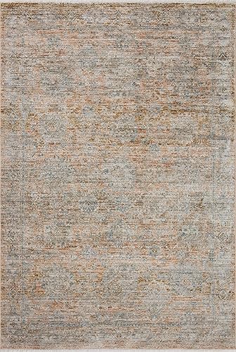 Miniatura 3 de Loloi Jean Stoffer x Loloi Katherine Collection KES-02 - Alfombra de área de 5 pies 3 pulgadas x 7 pies 9 pulgadas, terracotahumo