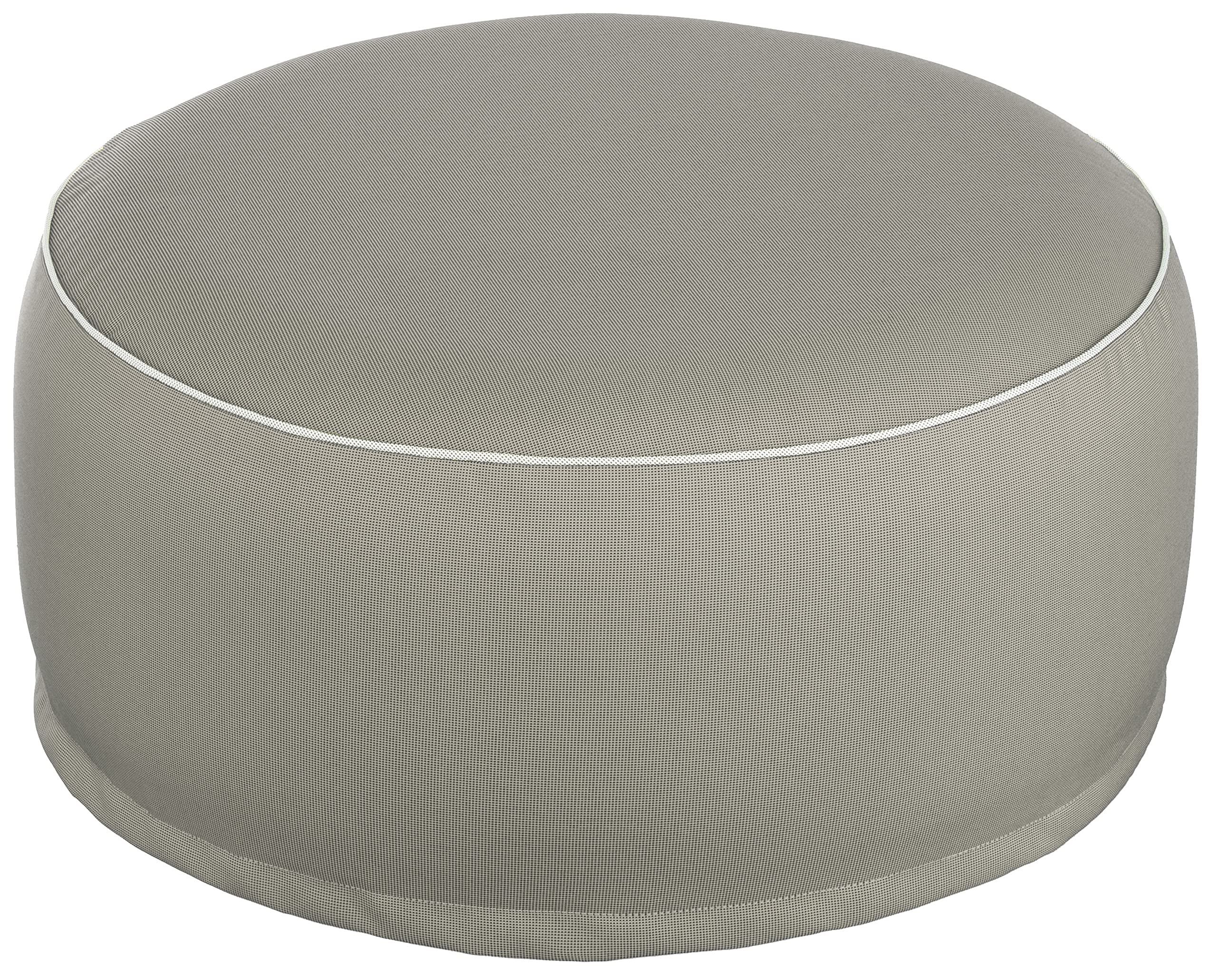 Brandsseller Puf hinchable para exteriores, 55 x 25 cm de diámetro, resistente al agua, para jardín, terraza, salón y playa, resistente a la intemperie y fácil de limpiar, color marrón