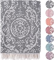 Vista 11 de Fe&Ze Toalla de playa turca con lazo para colgar, 35 x 70 pulgadas, toallas de baño turcas 100% algodón, de secado rápido, altamente absorbentes