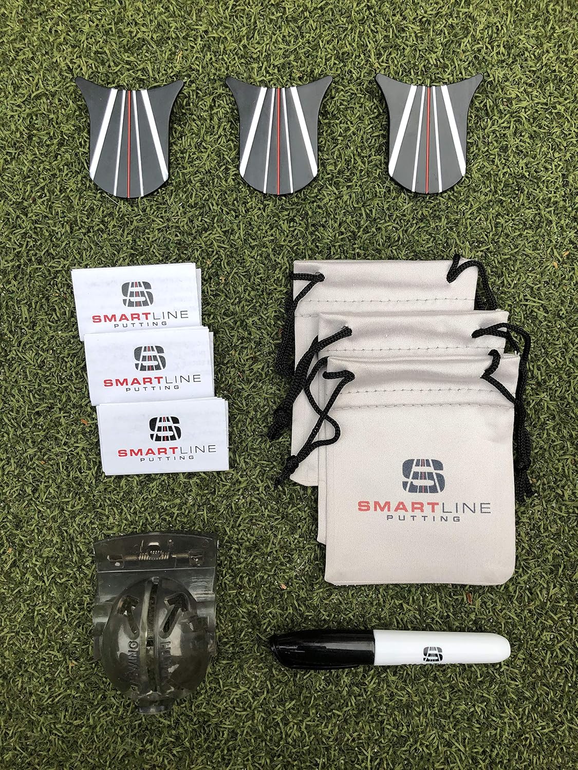 SmartLine Golf Ball Marker | Developed by PGA Teaching Pro to Make More Putts | Includes Instructional Videos with Purchase