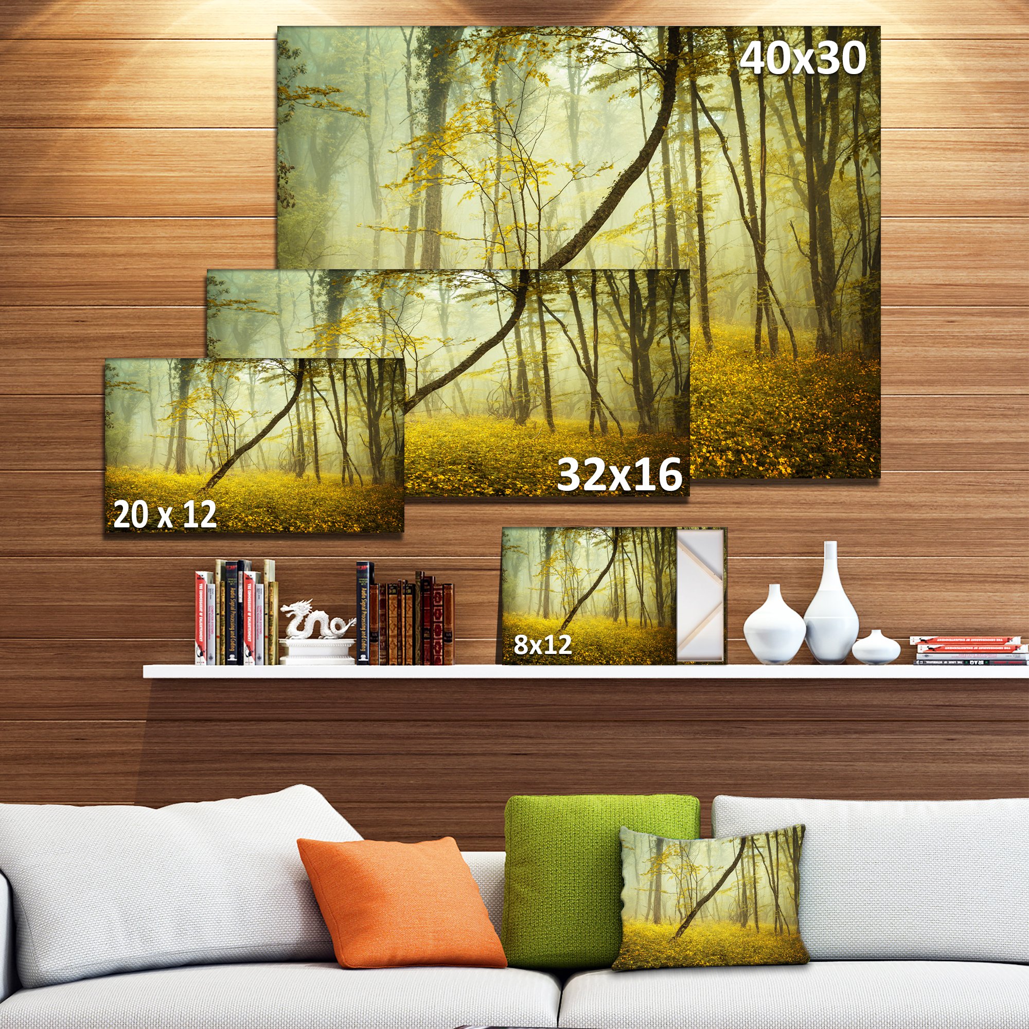 ⭐︎Photo3⭐︎ Amazon.com: Designart PT8440-20-12 Forest with Yellow