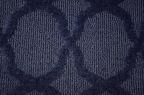 Miniatura 6 de Garland Rug Sparta - Alfombra antideslizante de polipropileno de 3 x 5 pies, color azul marino, ideal para salas de estar y pasillos, elegante y
