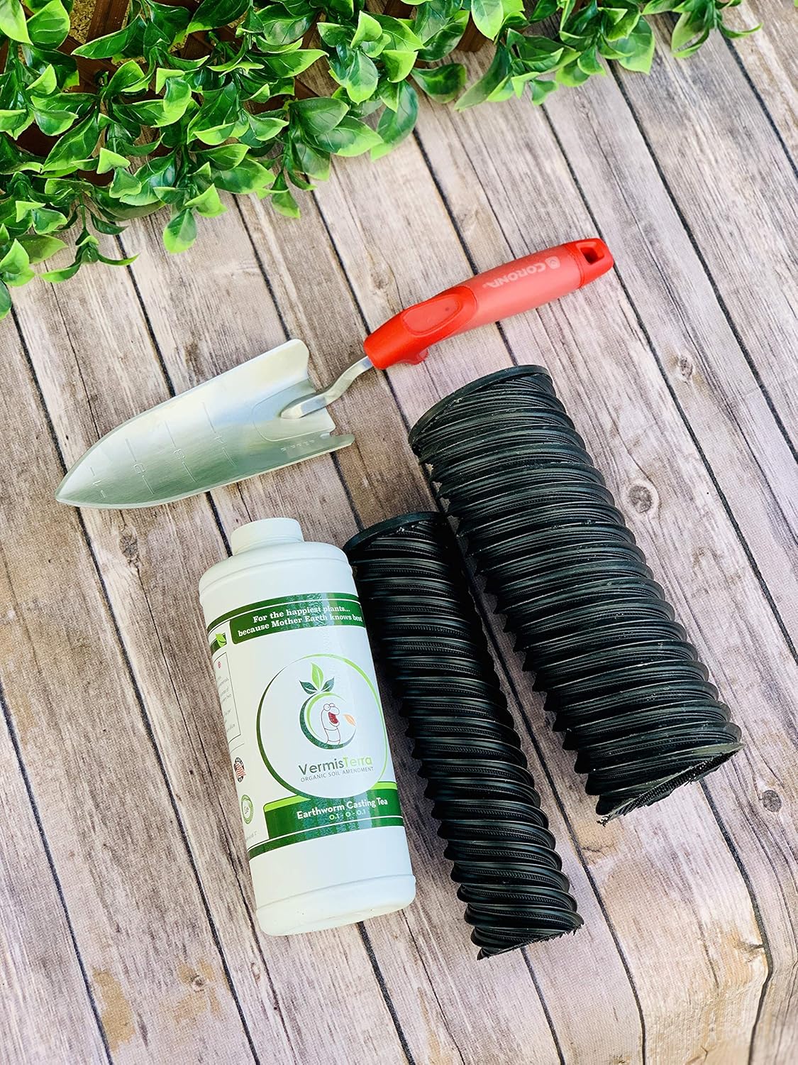 VermisTerra HydroSpiral Tubes - Anti Clog Mesh for Tree Watering - 3" Diameter, 10" Length for Deep Root Irrigation, Watering Stake, Aeration and Feeding, SubSoil, Saves water, Improves Plant Health