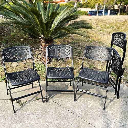 Miniatura 3 de Overstock Silla plegable con diseño de panal - Negro