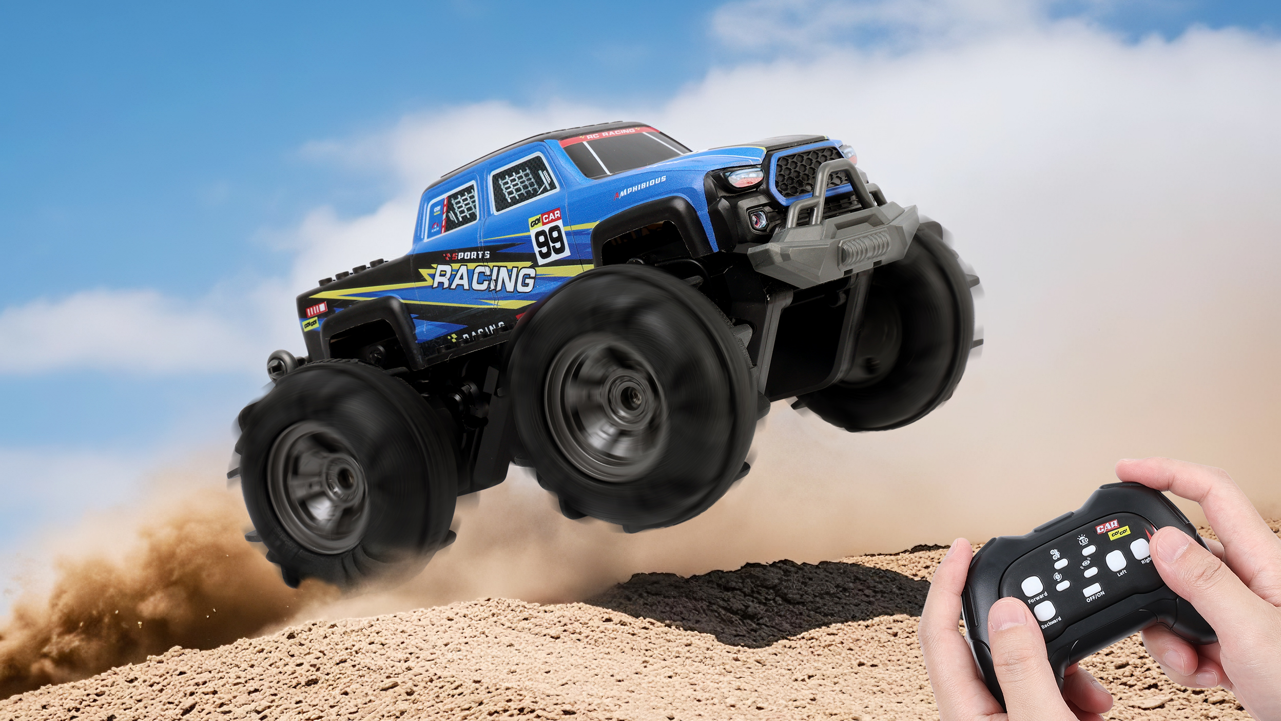 Amazon.com: QXHOL Waterproof Monster Truck Gesture RC Car, 4WD