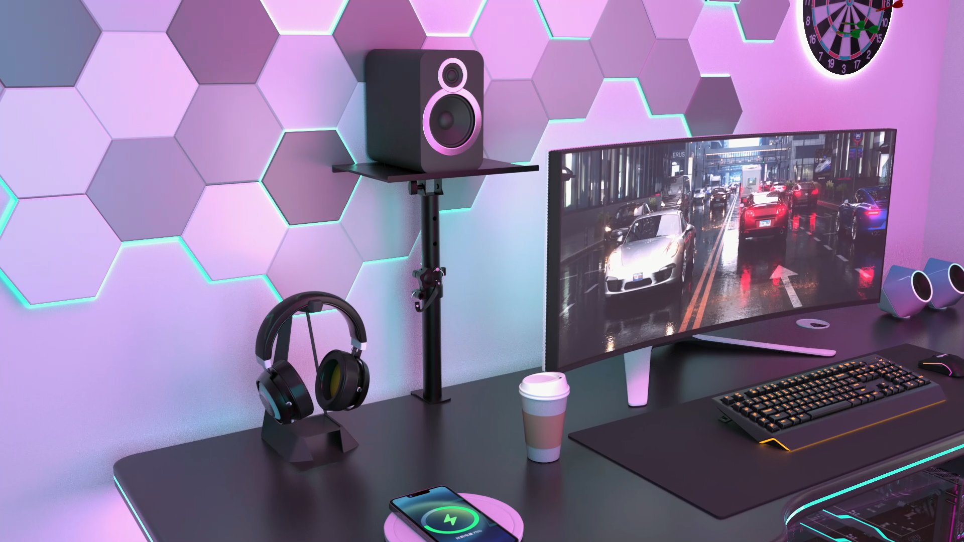 Suptek Support De Bureau Avec Plateau Pour écran D'ordinateur De 13 à