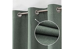 OVZME Olive Green Blackout Curtains 2 Panel Set