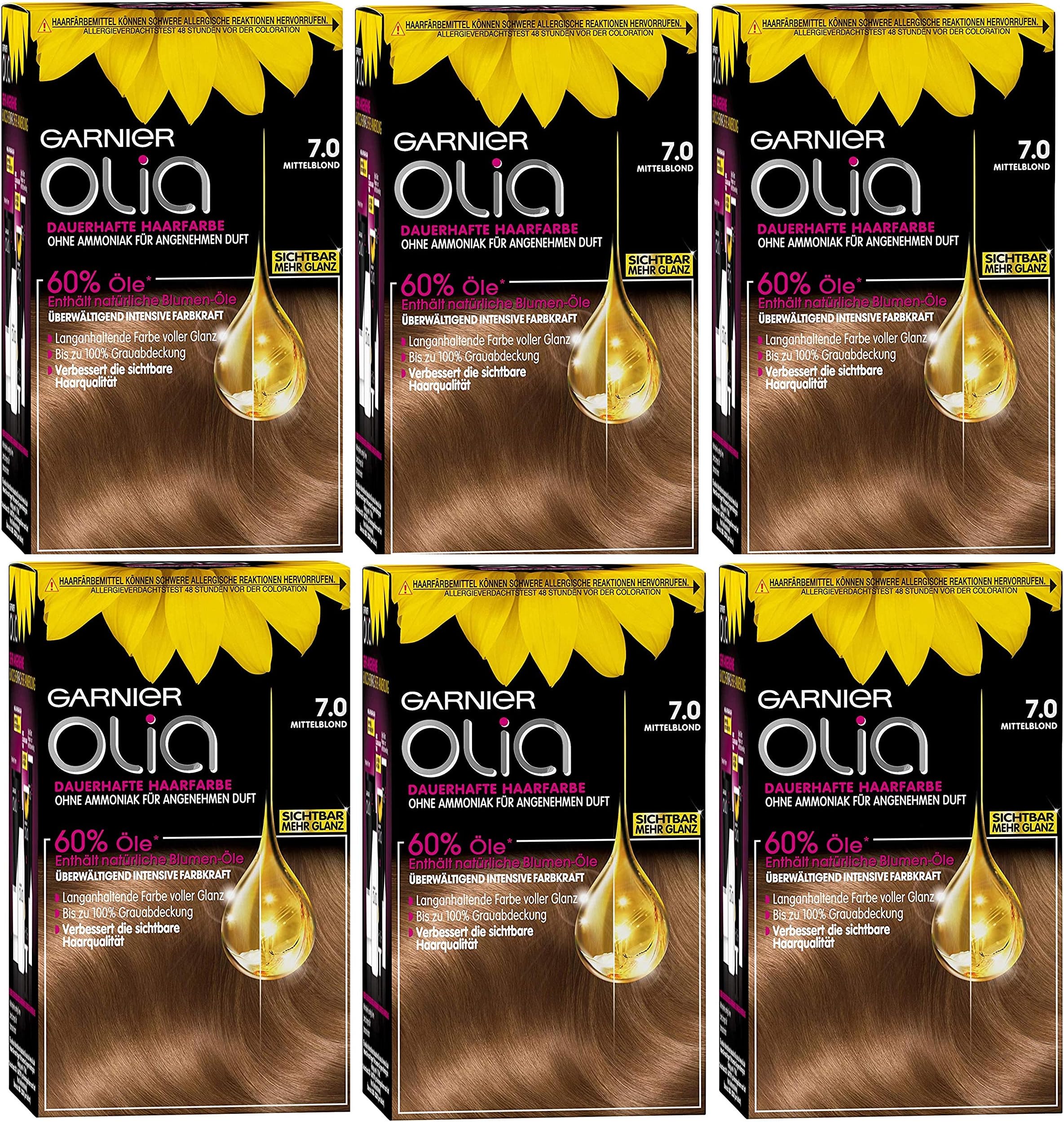 Olia Permanent Hair Dye without Ammonia Blonde 7.0