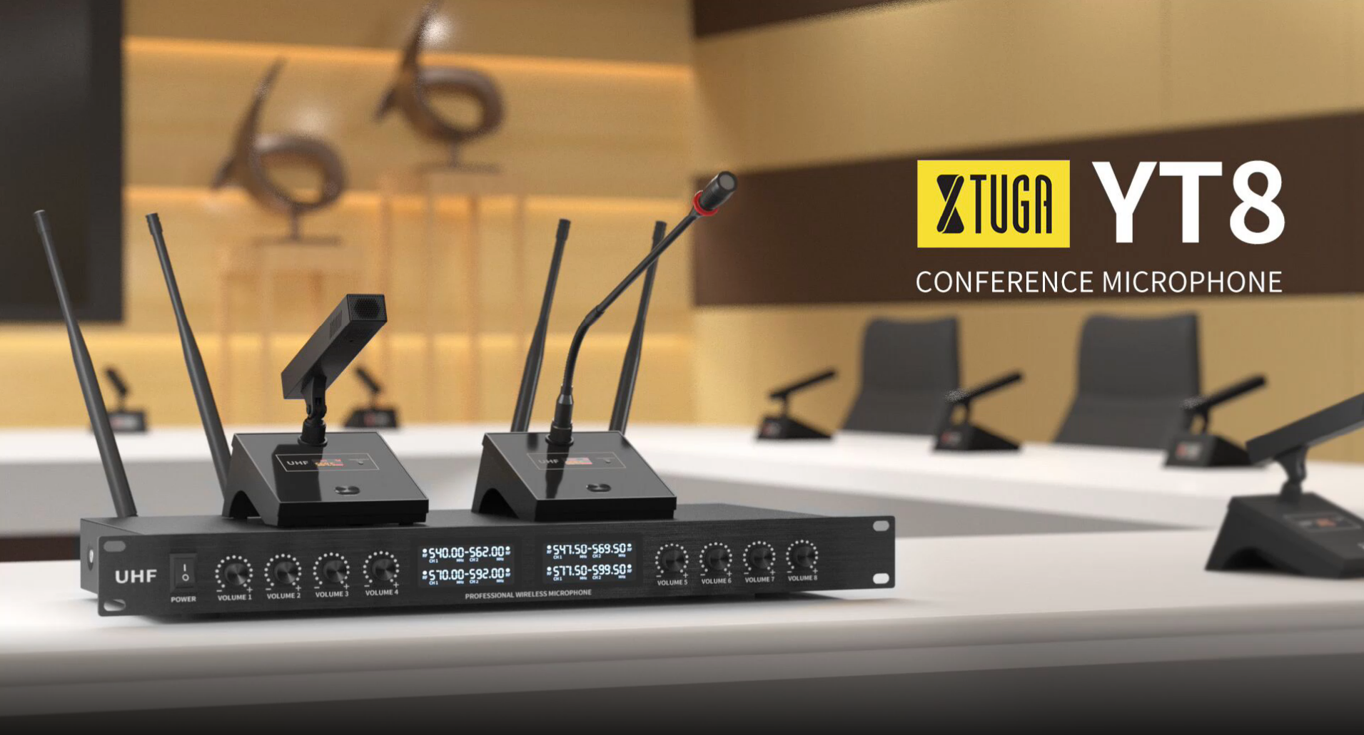 Amazon.com: XTUGA YT8 Wireless Microphone System,UHF 8 Channel