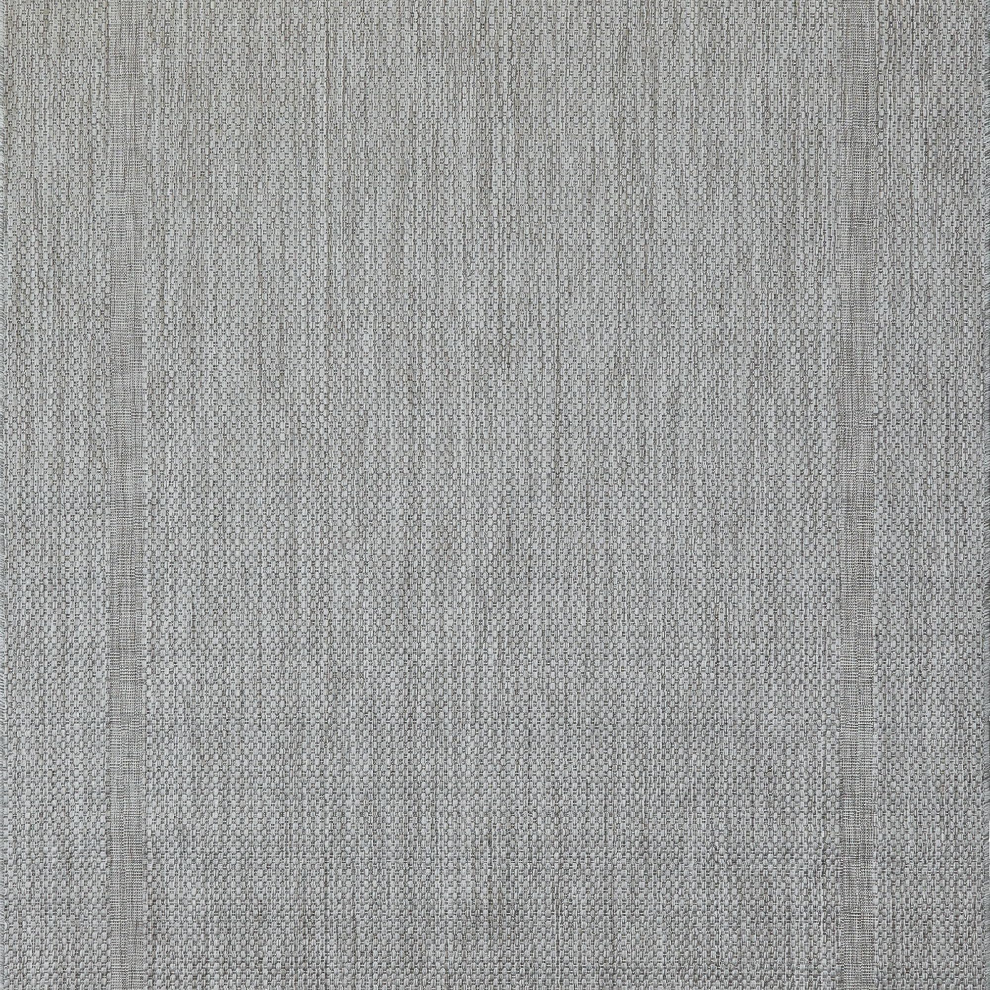 Outdoor Teppich Wetterfest Einfarbiges Design Terrasse Balkon Teppich Küche Garten Sisal-Look Küchenteppich Läufer Flur, Größe: 240 x 340 cm, Farbe: Silber