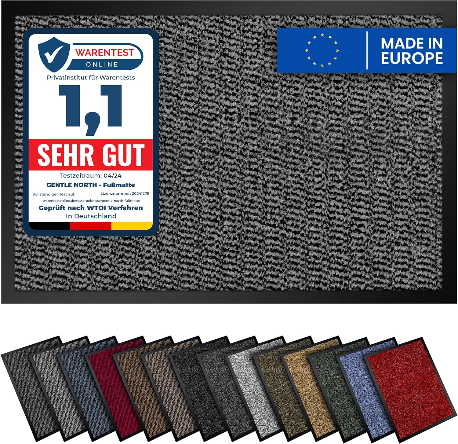 Gentle North Door Mat for Indoor & Outdoor Heavy Duty Dirt Trapper