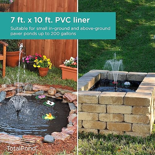 Miniatura 6 de POND BOSS Kit de filtro con bomba, 1 paquete y revestimiento de estanque TotalPond para estanques, 7 por 10 pies