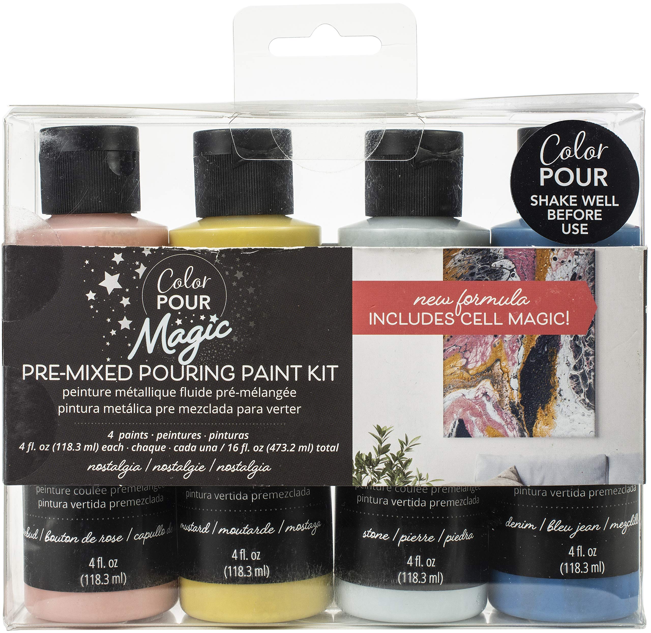 American CraftsCOLOR POUR MAGIC KIT NOSTALGIA, One Size
