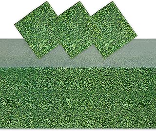 Grass Field Plastic Table Cloth for Sports Party (54 x 108 in, 3 Pack)