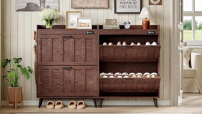 Amazon.com: ChooChoo Shoe Storage Cabinet with 2 Flip