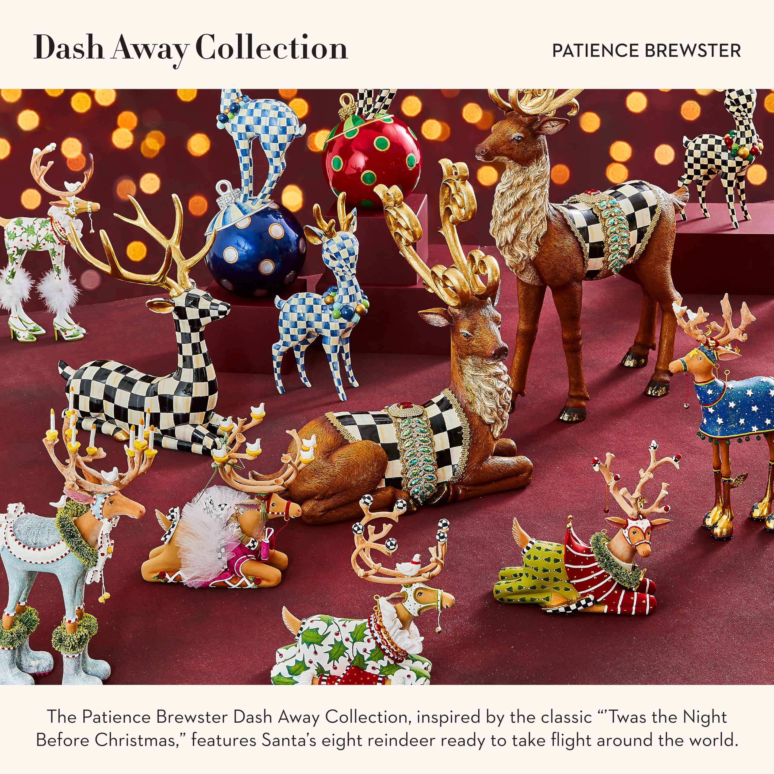 【希少】Patience Brewster ダッシャー トナカイ フィギュア Amazon.com: MACKENZIE-CHILDS Patience Brewster Dash Away Figurine
