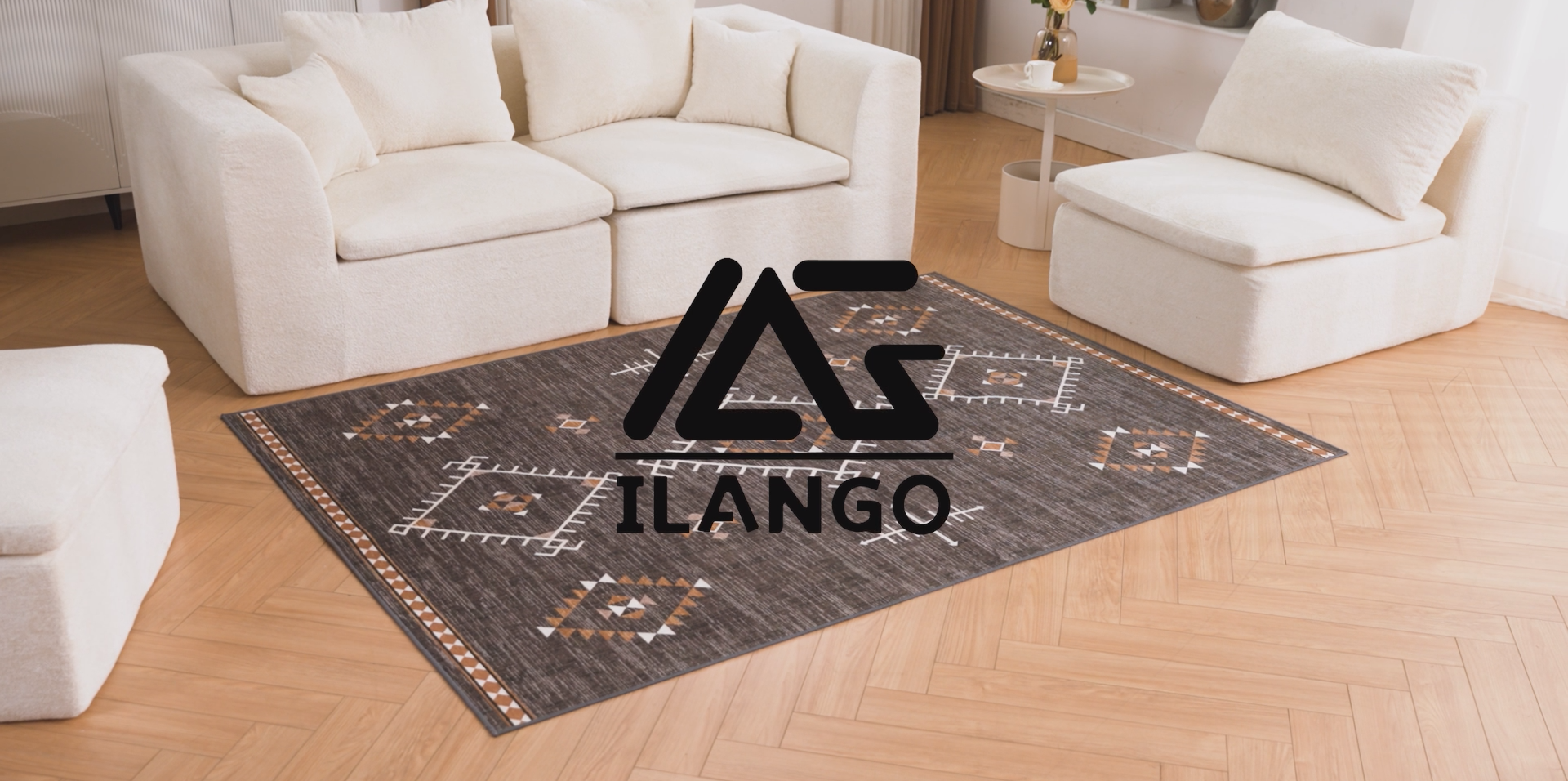 Tapete ILANGO 8'x10' para sala y dormitorio lavado fácil miniatura 7
