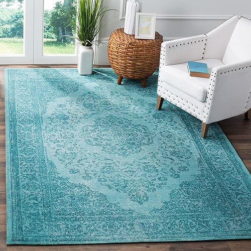 Miniatura 1 de SAFAVIEH Classic Vintage Collection - Alfombra decorativa de 3 x 5 pies, diseño de medallón oriental de algodón, fácil cuidado, ideal para zonas de