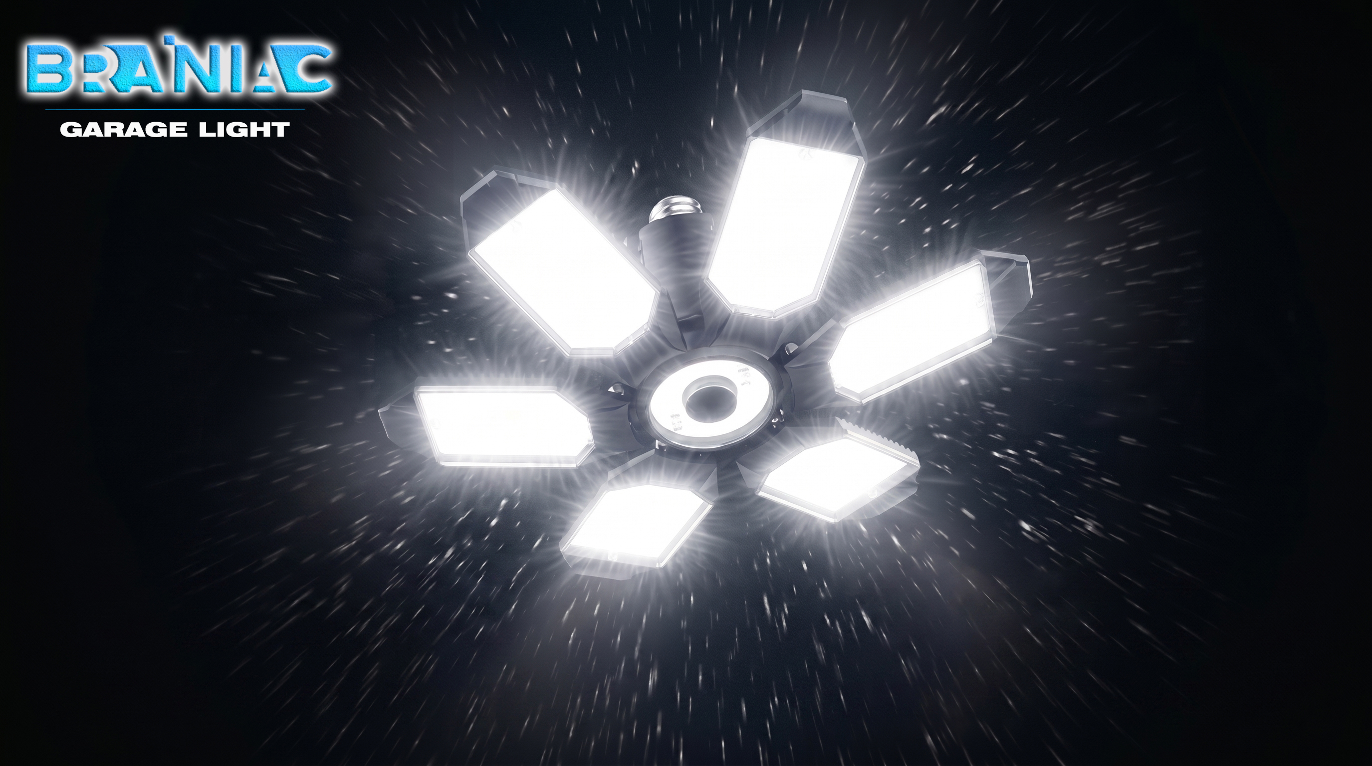 BRAINIAC 100W LED Garage Lights, 10000LM Ultra Bright Shop Light