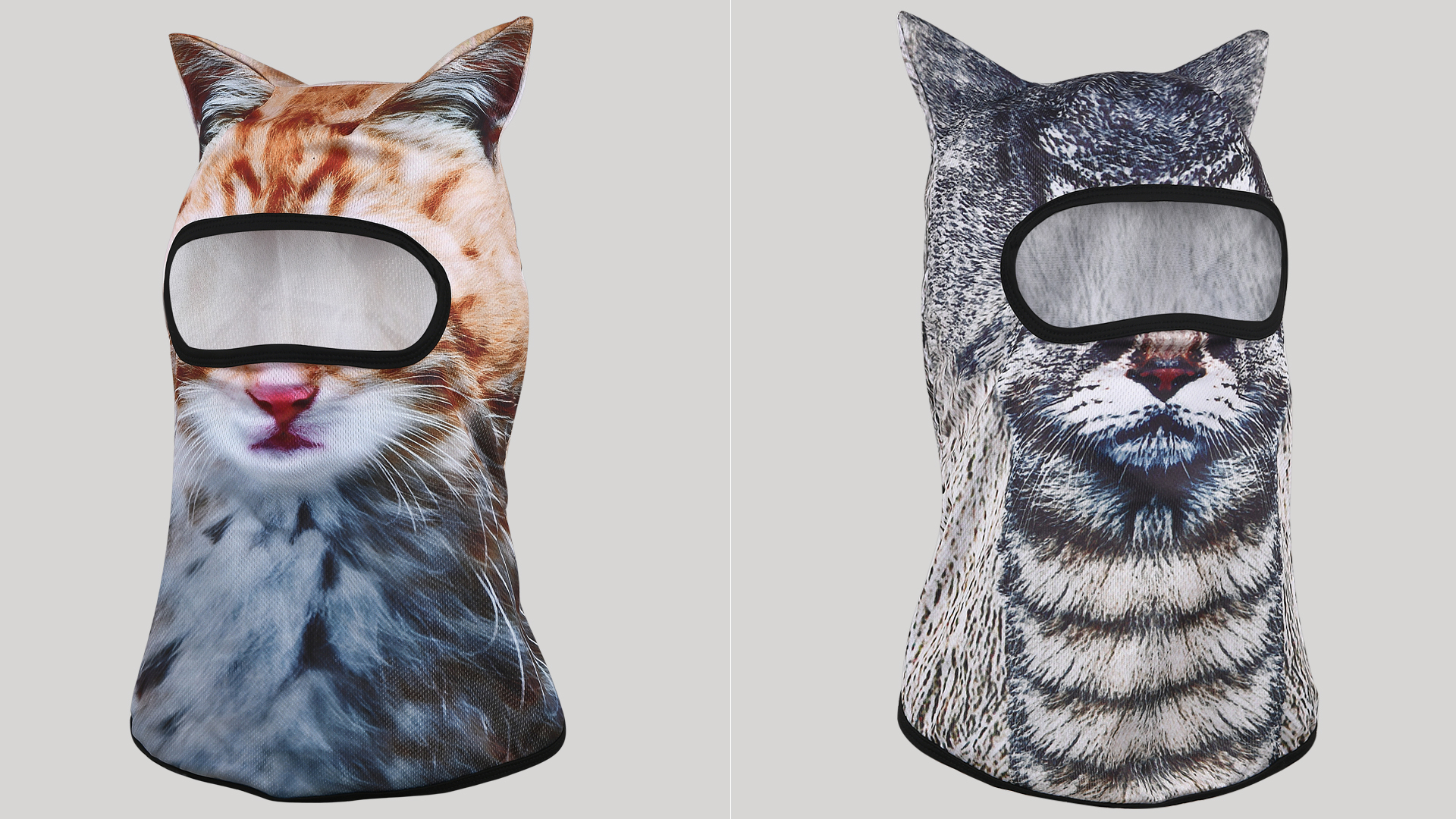3D Cat Animal Ski Balaclava Sheisty Face Mask with Ears,Suitable