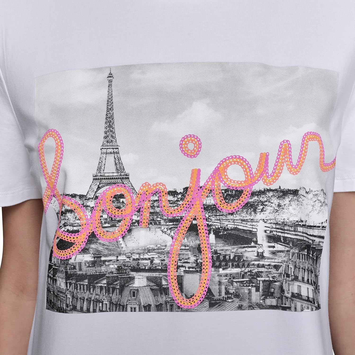 Karl Lagerfeld Womens Soft Everyday Logo Casual T-Shirt - Image 5