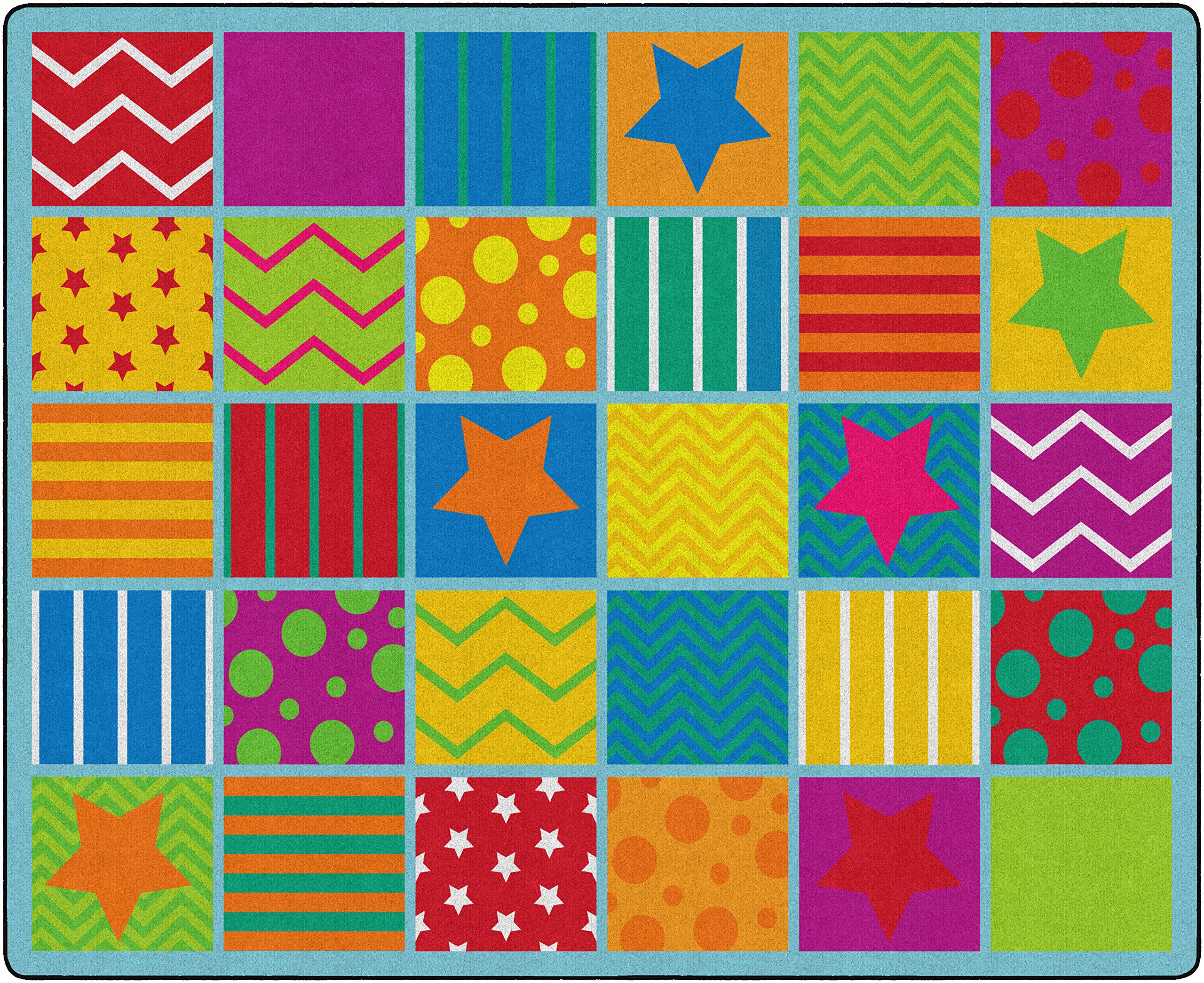 Flagship Carpets Silly Seating Kids Activity Multicolor Area Rug for Home Learning Area or Children Classroom Carpet, Kids Room or Playroom Mat, 10'6