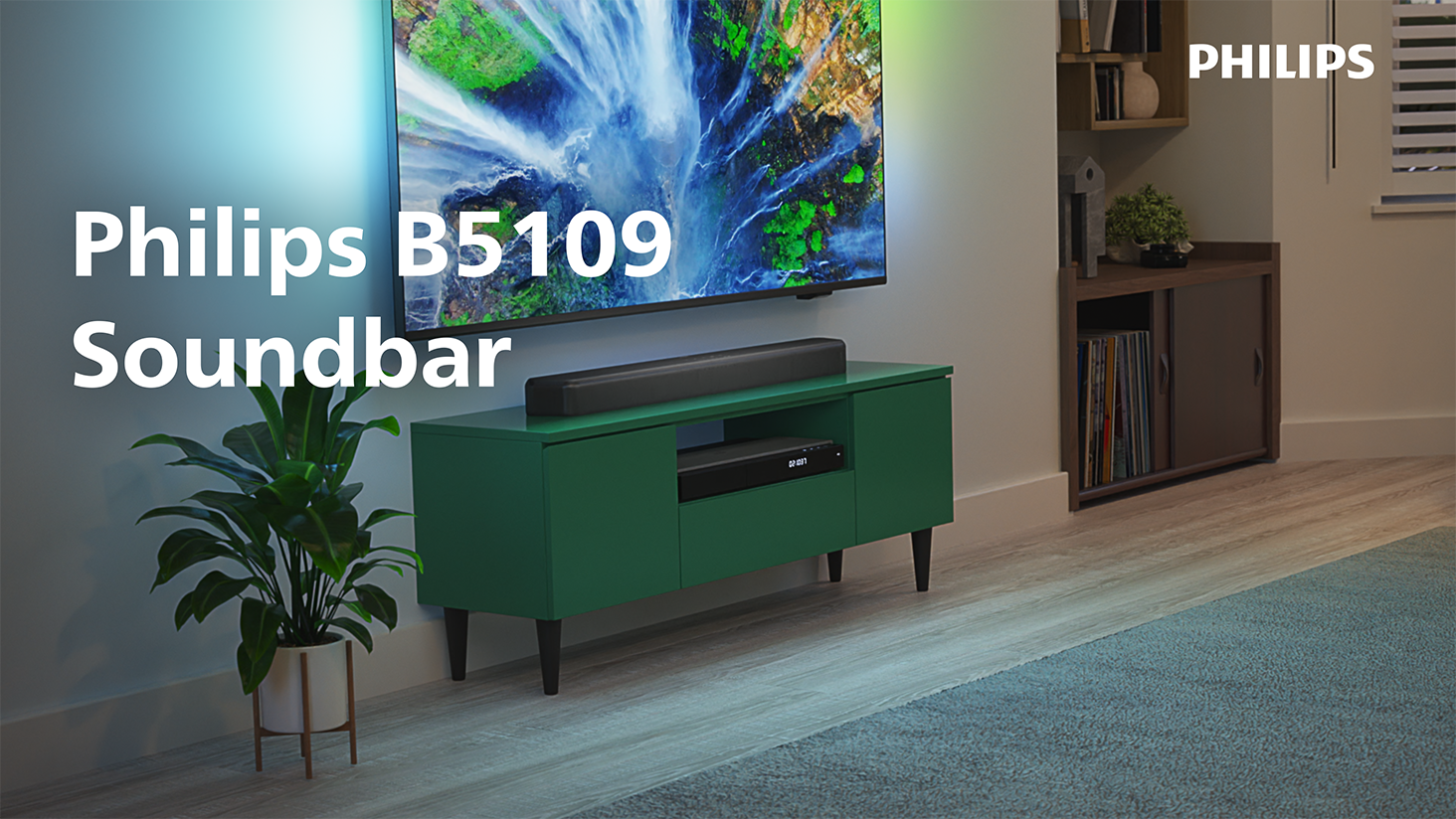 Philips TAB5109 Soundbar 2.0 with Immersive DTS Virtual:X Audio