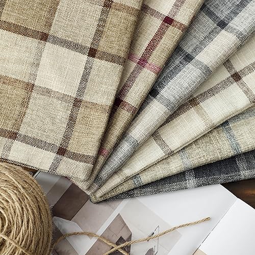 Miniatura 6 de UGASA - Funda de almohada decorativa cuadrada de lino y algodón con cremallera oculta, 18 x 18 pulgadas, 2 unidades, natural + niño pequeño azul