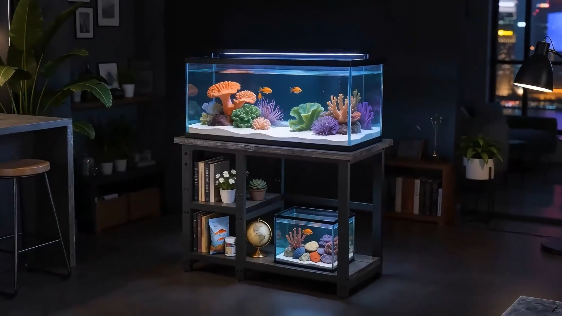 Amazon.com : AQQA 35-40 Gallon Fish Tank Stand with 5 in 1 Power
