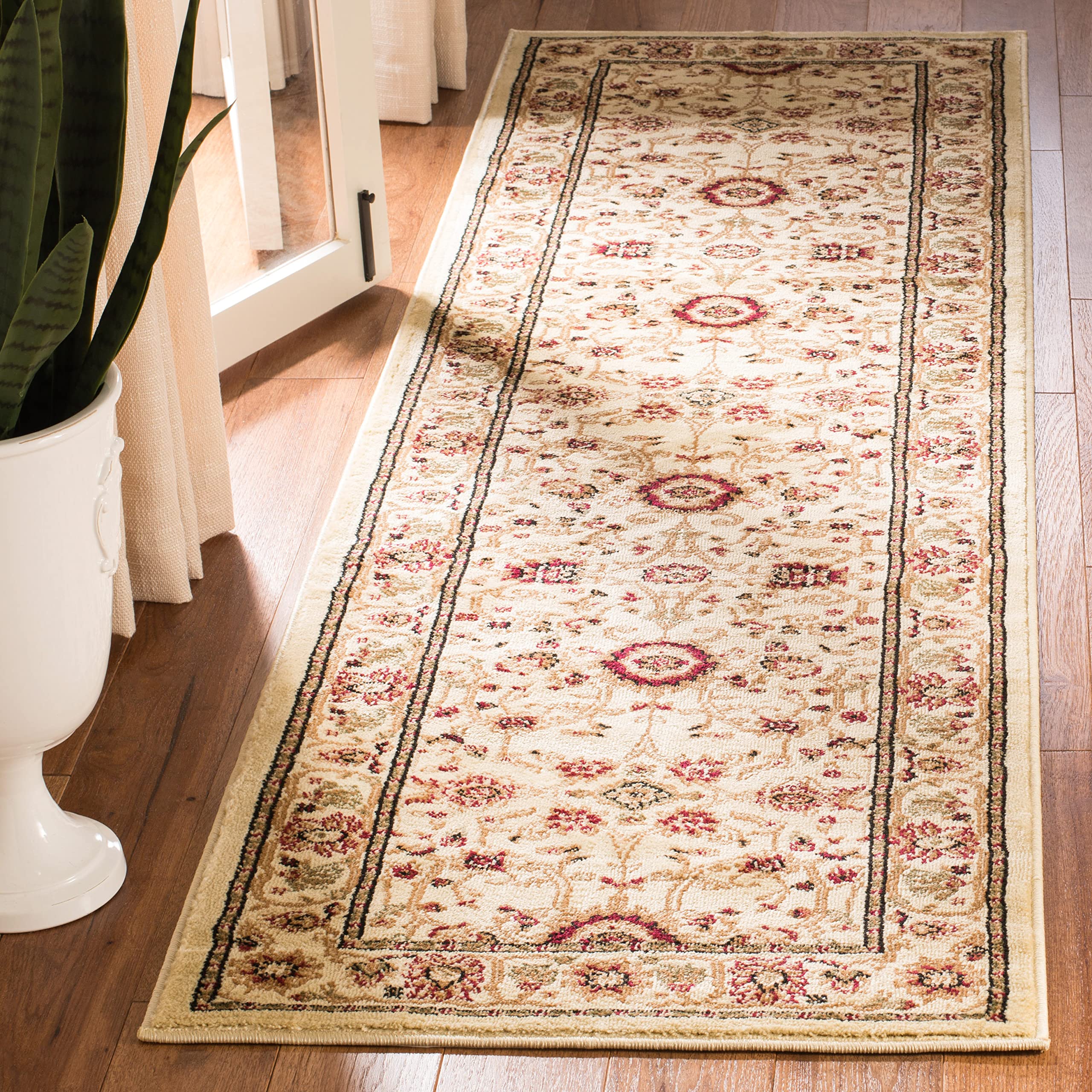 SAFAVIEH Lyndhurst Collection Runner Rug - 2'3" x 22', Ivory & Ivory, Traditional Oriental Design, Non-Shedding & Easy Care, Ideal for High Traffic