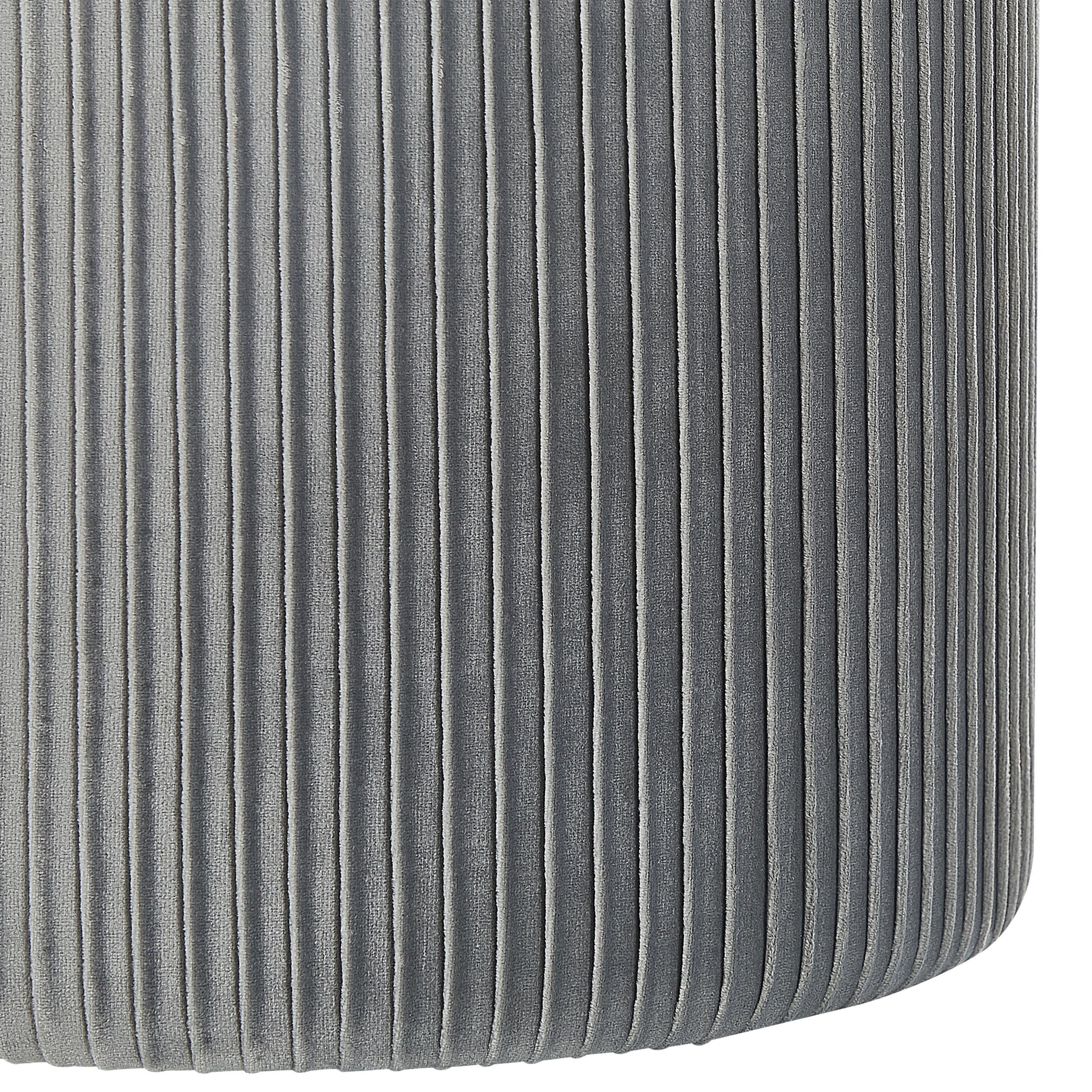 Beliani Set di 2 pouf grigio chiaro in velluto