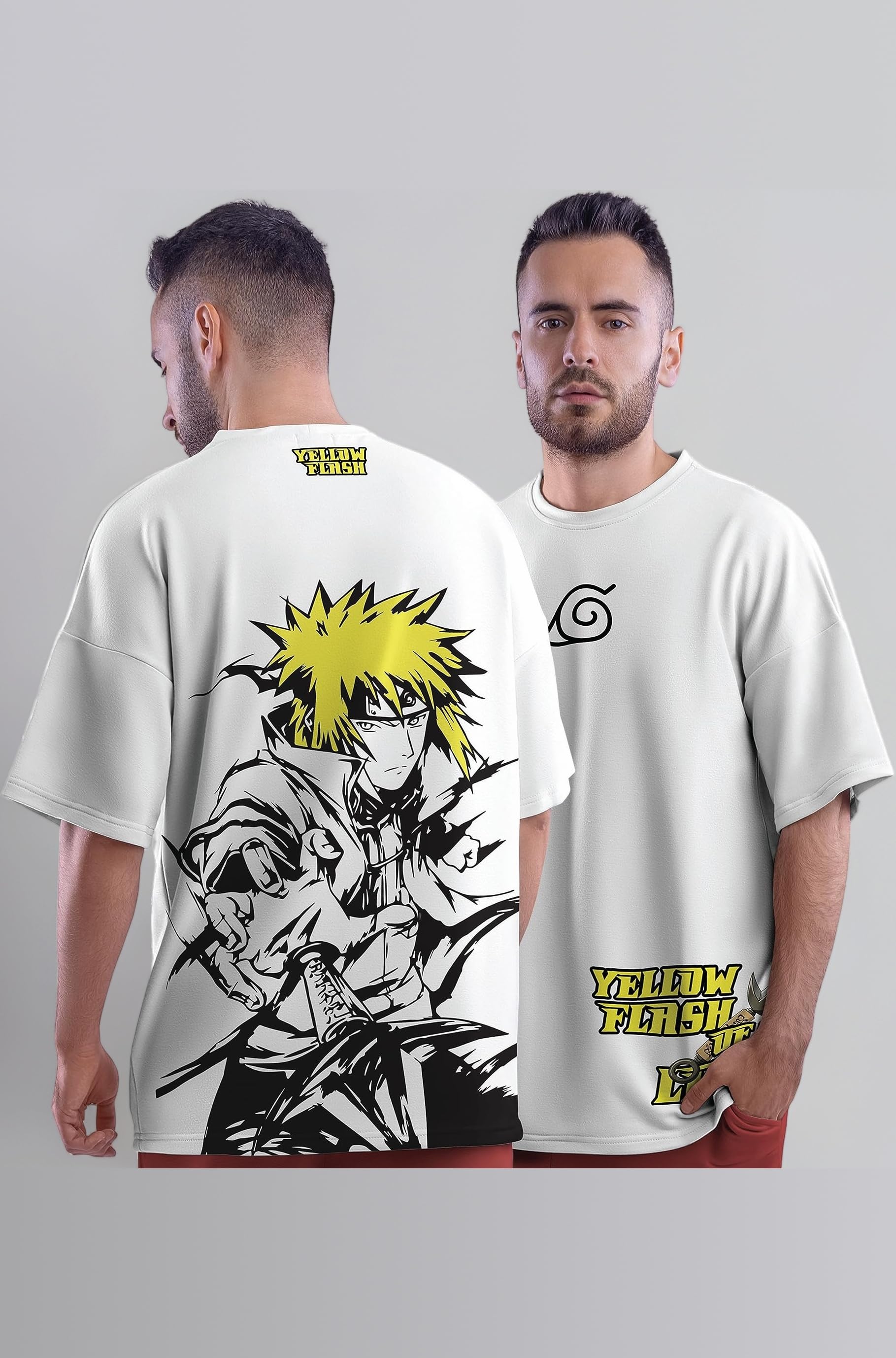 Minato The Yellow Flash Anime Oversized T-Shirt