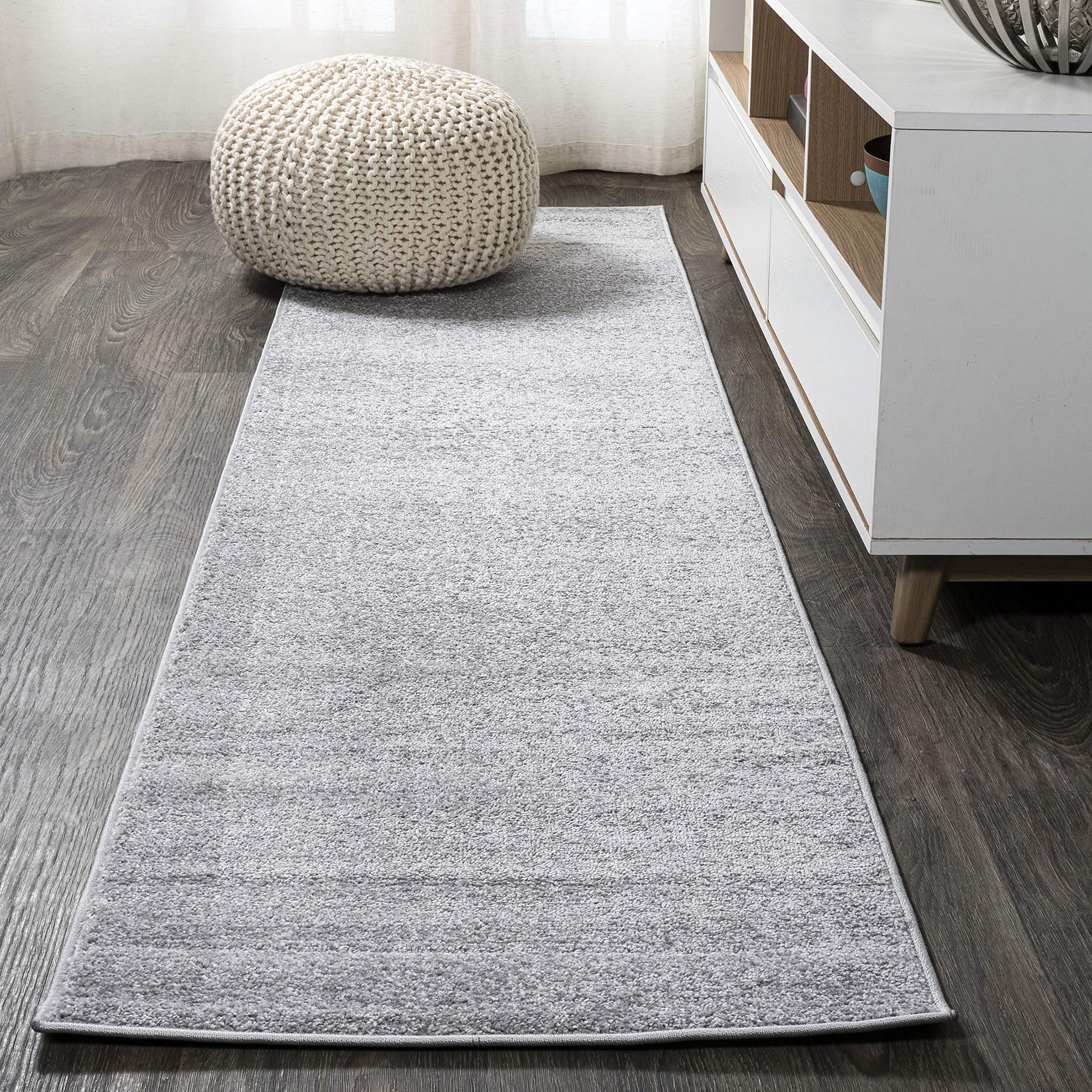 Eyely UES100K-210 Supersoft Haze Solid Low-Pile Indoor Runner Rug Casual;Contemporary;Solid;Traditional, Bedroom, Kitchen, Living Room, Easy-Cleaning,