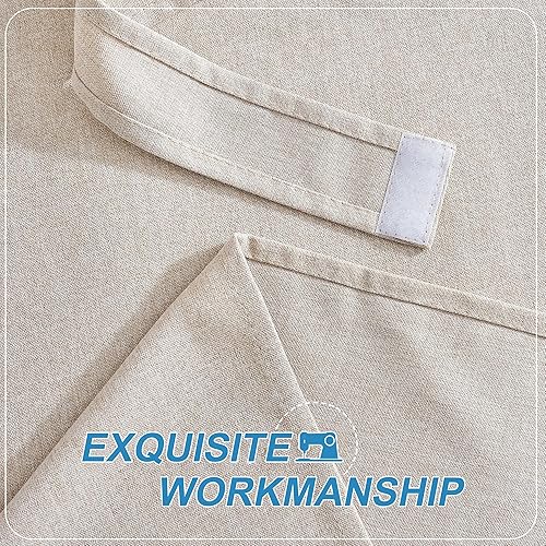 Miniatura 7 de RYB HOME Cortinas de privacidad para puerta francesa, con textura de lino intenso, cortinas y cortinas de ventana de puerta con aislamiento térmico