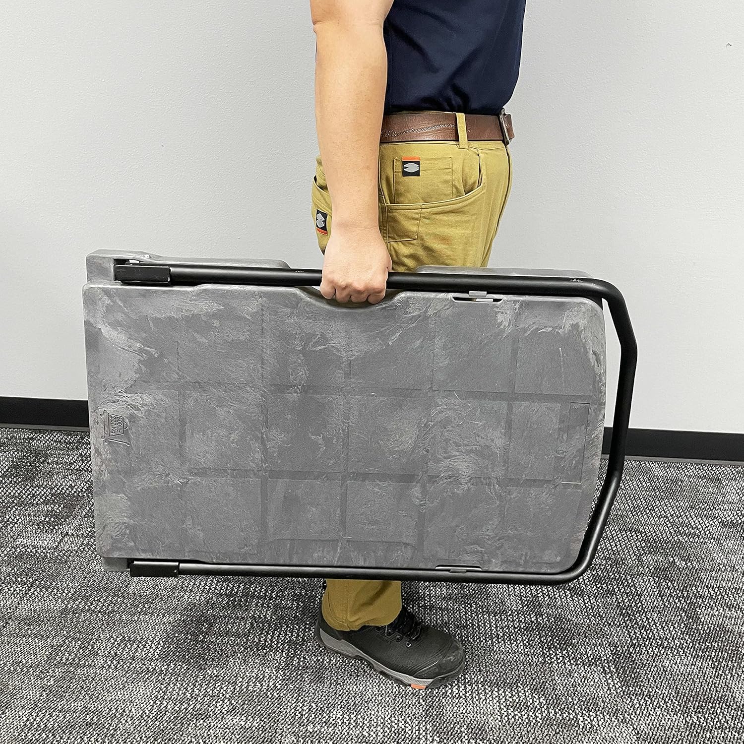 Plastic Platform Folding Cart, 400 lb. Cap., 31"x20" Platform, Versatile and Heavy Duty Rolling Dolly Cart with Wheels, 8.5" Platform Height, Pake Handling Tools