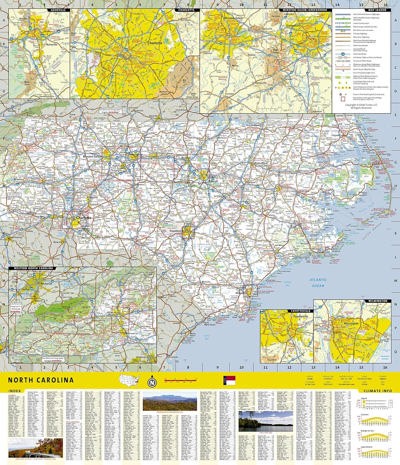 North Carolina Map (National Geographic Guide Map) - Image 5