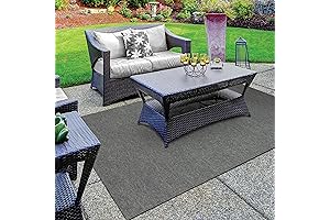 Mohawk Home Hobnail Needlepunch 6 x 8 Gray Outdoor Rug