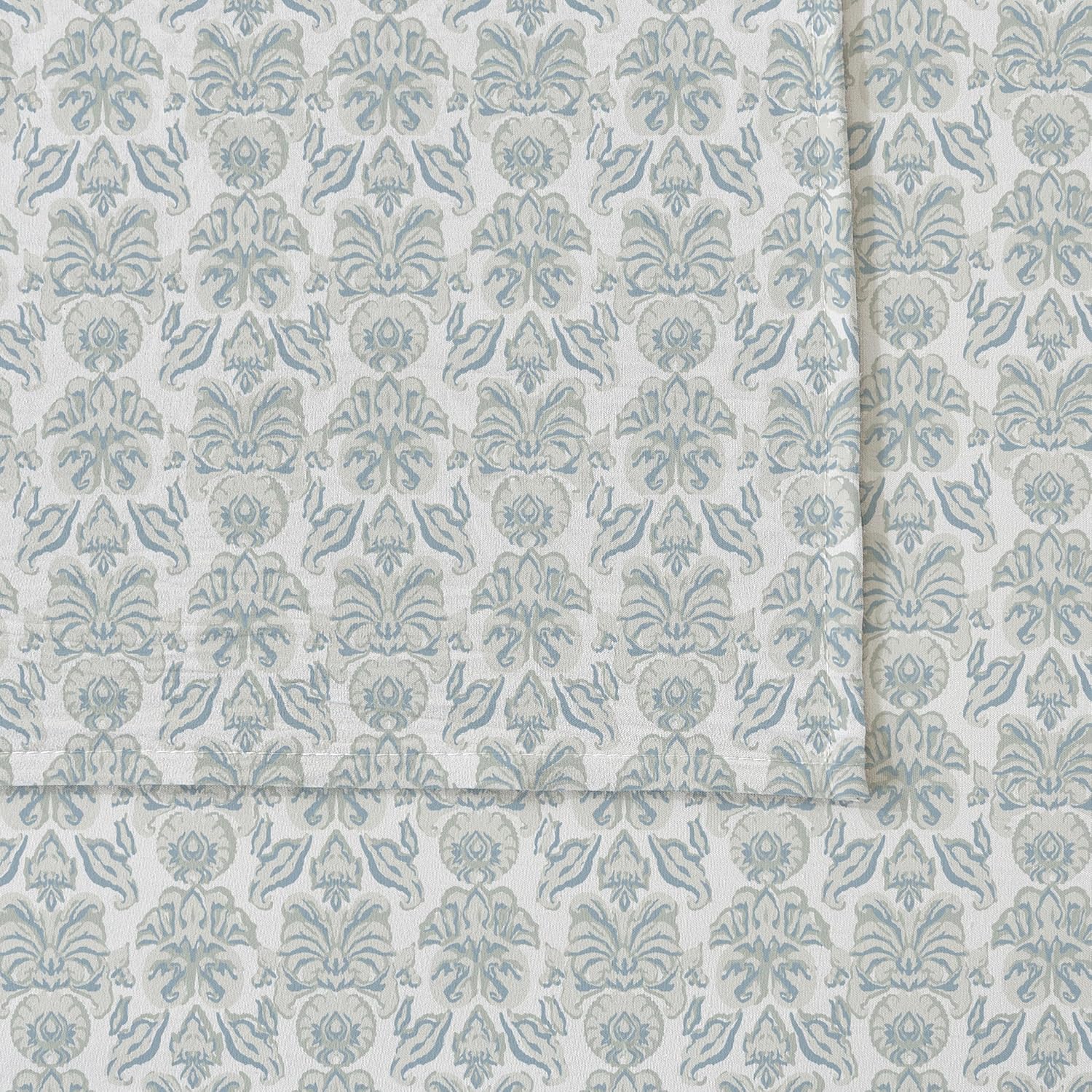 100% Cotton Percale Twin Bed Sheets| Green Floral Printed, 3 Piece Cotton Percale Sheet Set | Lightweight, Breathable, Crisp Bedding Sheets & Pillowcases (Twin, White/Green Floral)