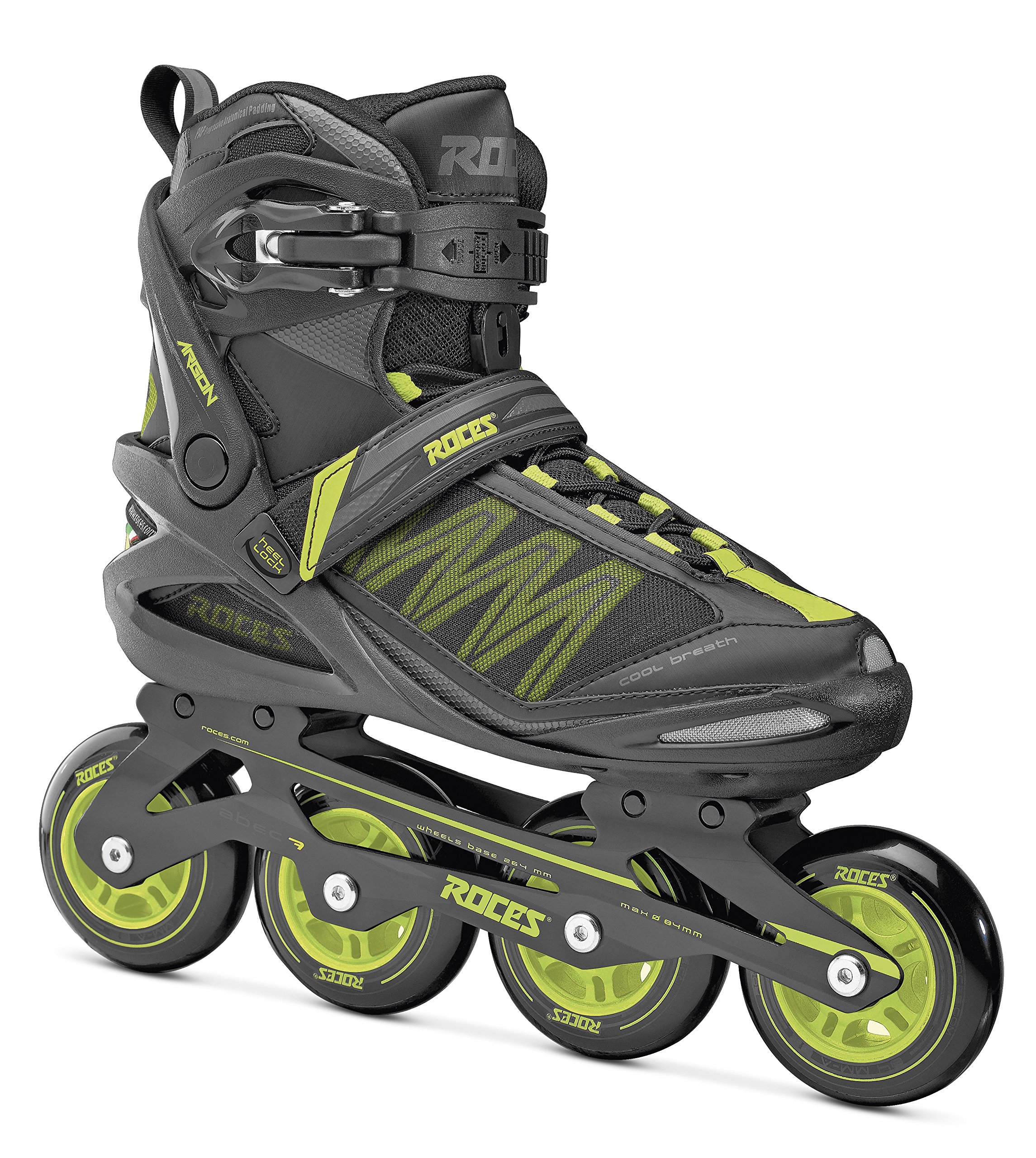 ROCES Damen Fitness Inlineskate Model Argon, Schwarz/Azurblau, Unisex, 400768, Schwarz/azurblau, 8 US