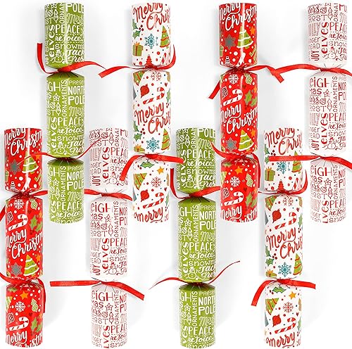 Miniatura 8 de JOYIN Paquete de 8 recuerdos de fiesta de diseño clásico de Navidad, recuerdos de mesa de fiesta sin broches para regalo de Navidad, Navidad,