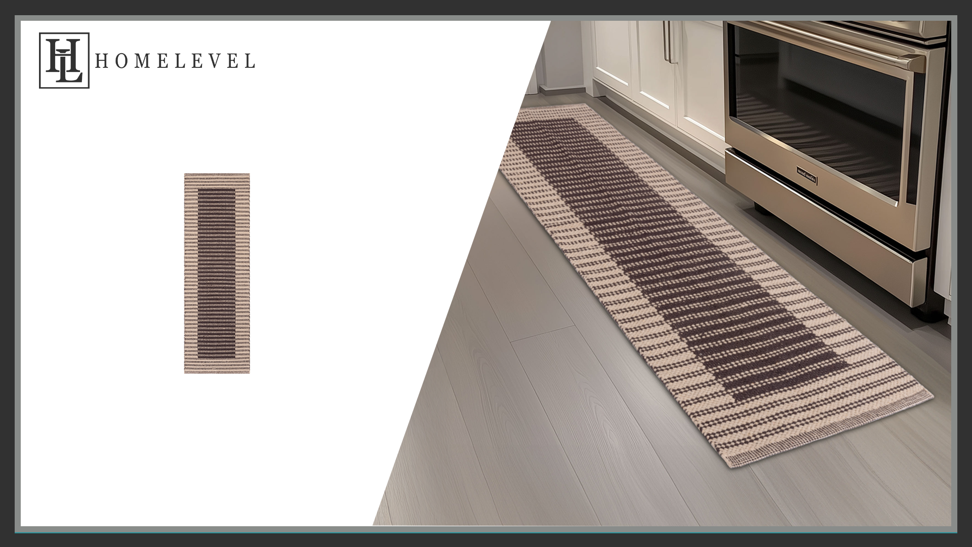 HOMELEVEL loper tapijt voor slaapkamer - 80 x 150 cm - Anti-slip katoenen vloerkleed - Wasbaar - Ook voor gang kinderkamer of woonkamer - Licht beige