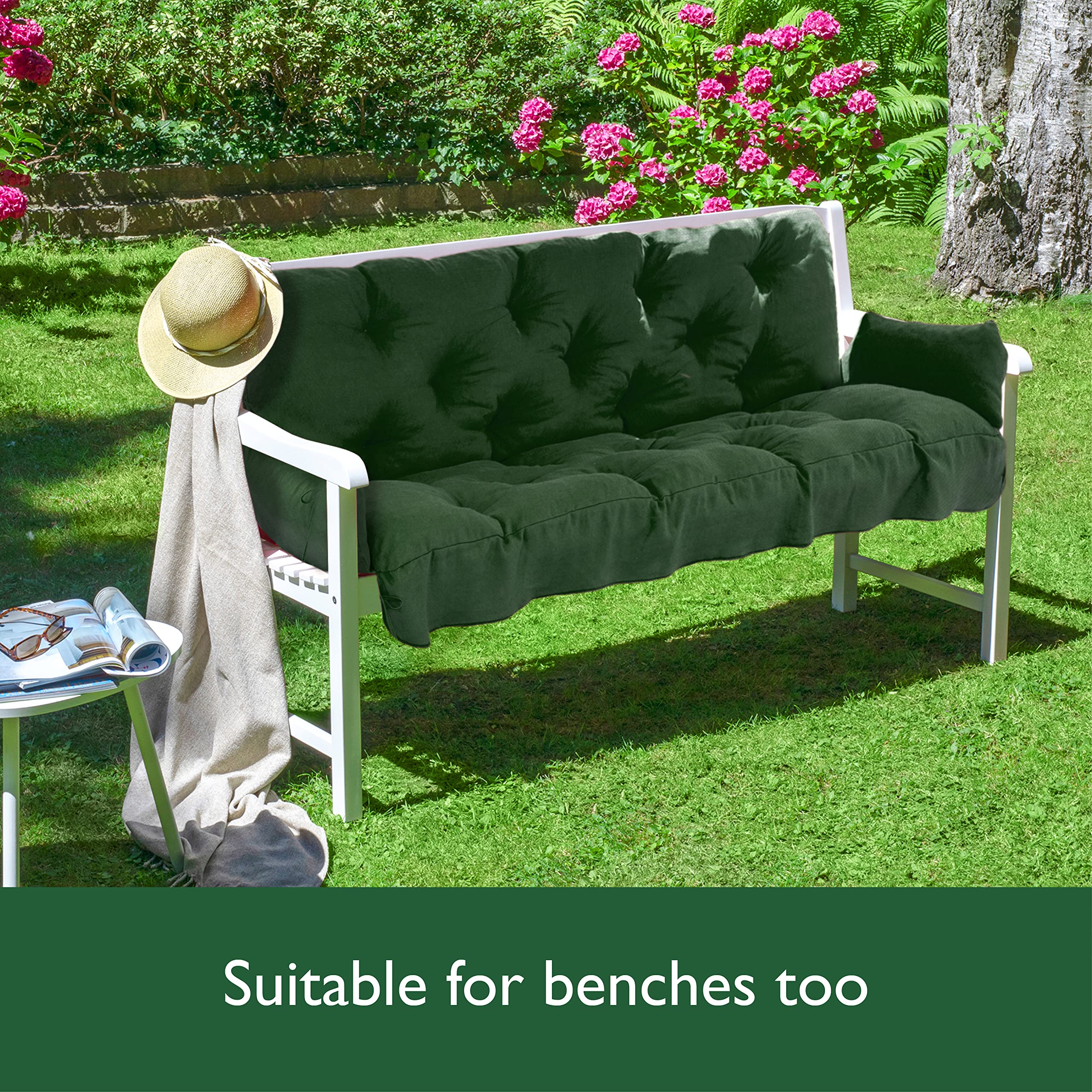 Beautissu Garden Bench Cushion 180x50x8cm Flair HS 3 Seater Hammock Cushion for Canopy Swing