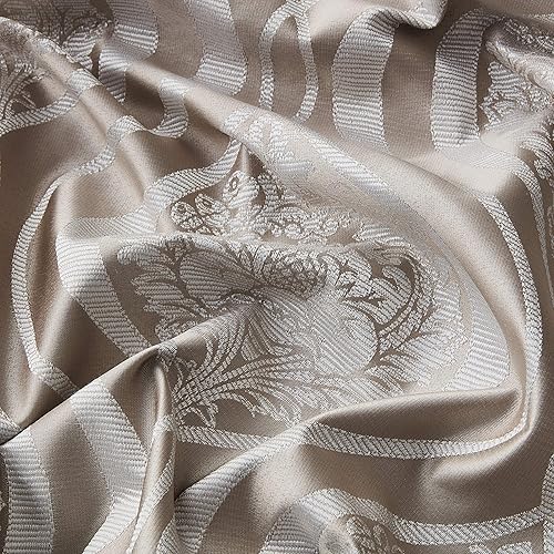 Miniatura 6 de HLC.ME Montero Damask - Cortinas de bloqueo completo de luz al 100%, fuerte aislamiento térmico, ahorro de energía en calor o frío, protección UV,