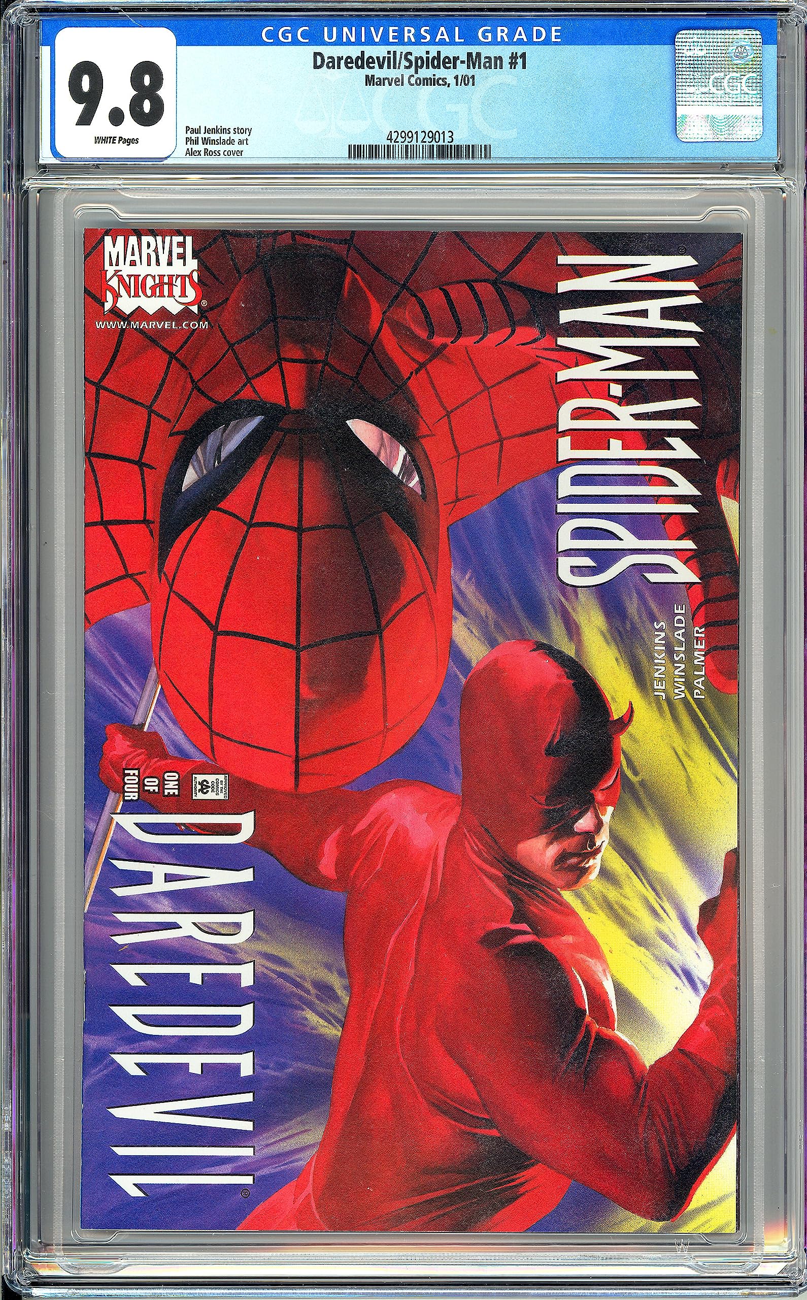 Amazon.com: Daredevil/Spider-Man 1 CGC 9.8 2001 4299129013 Alex
