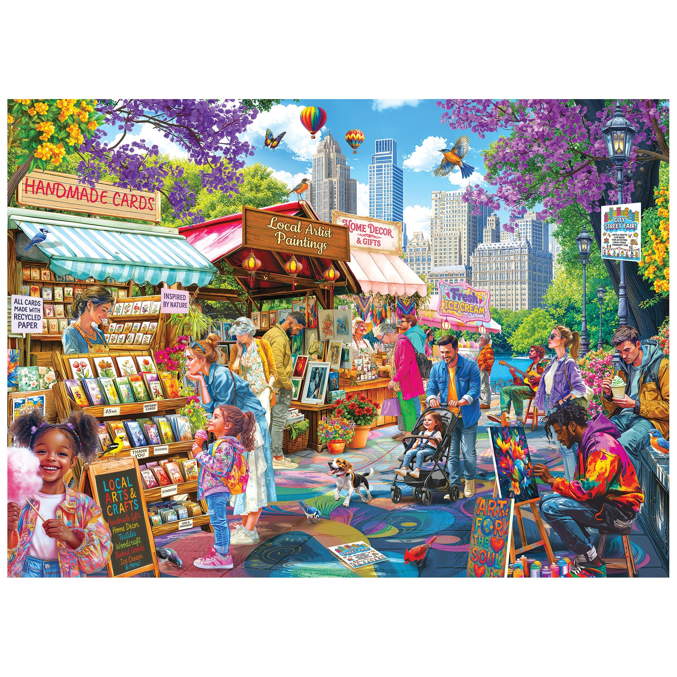 Amazon.com: RoseArt - Kodak Premium - City Street Fair - 1000