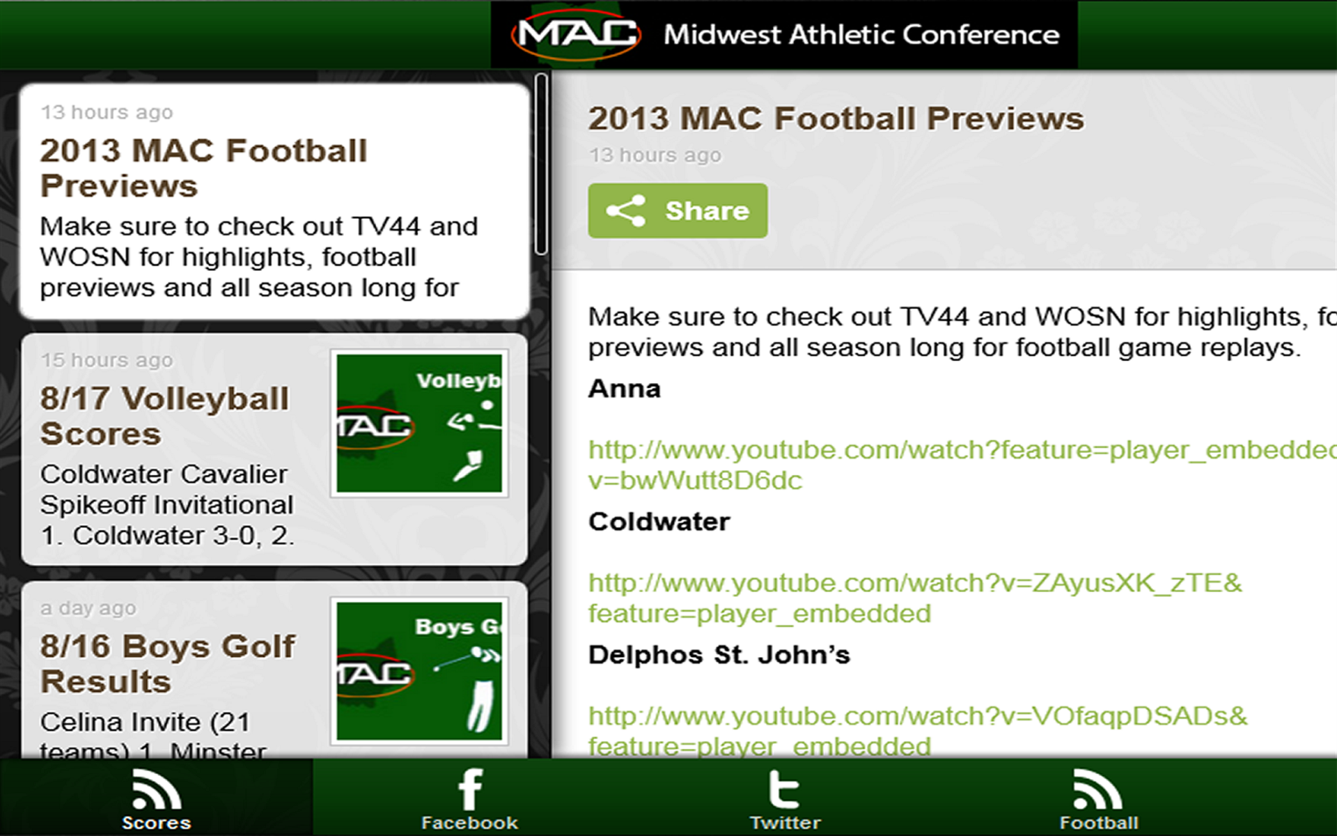 Midwest Athletic Conference - App on Amazon Appstore