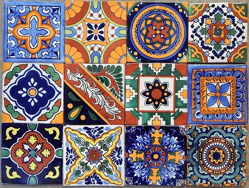40 Mexican Talavera Tiles Hand Painted 6'x6' Stairs Backsplash 10 Designs