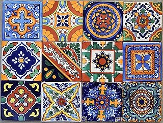 40 Mexican Talavera Tiles Hand Painted 6